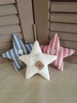 3 Handmade Primitive Patriotic July Americana 4-1/2" Stripe Stars Bowl Fillers. Fixed Price $9.50.