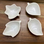 Martha Stewart 4 Pc Assorted Leaf Shapes Ceramic Tidbit Set Dishwasher Safe. Fixed Price $18.95.