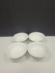 Set Of 4 Sonoma Life & Style "horizon" White Soup/cereal Bowls. Fixed Price $25.00.