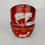 Set Of 2 Certified International Goat Cow Dairy Bowls Ice Cream Cereal Farm. Fixed Price $81.85.
