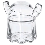 Ikea Kustfyr Bowl With Lid, Ghost Clear Glass, 5" (105.996.11) New In Box. Fixed Price $49.99.
