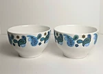 Royal Norfolk Blue Paisley Soup Cereal Bowls Set 2 Stoneware Retro Boho Kitchen. Fixed Price $15.00.