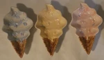 D'lusso Home Collection Ceramic Ice Cream Cone Pastel Dishes Set Of 3. Fixed Price $18.99.