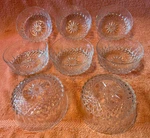 Vintage Arcoroc France 5" Clear Glass Bowl Starburst Diamond Pattern Ships Free. Fixed Price $18.50.