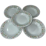 Ashley Overseas Eternal Love Pattern 1982 1/8 Rimmed Soup Bowls - Of 5. Fixed Price $38.24.