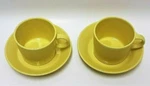 Kaj Franck Vintage Arabia Finland Teema Yellow Cups & Saucers Iittala. Fixed Price $50.00.