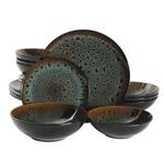 Kyoto Double Bowl Dinnerware Set, Service For 4 (16PCS), Teal. Fixed Price $95.24.