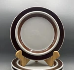 Arabia Finland Rosmarin Salad Plates Set Of 4 Mcm Stoneware Brown Stripe. Fixed Price $29.95.
