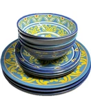 Melange Gardens Of Italy Collection 16 Pc Melamine Bowls/salad/dinner Plates. Fixed Price $17.12.