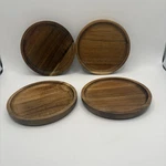 Maison Kitchen Giftcraft Set Of 4 Wood Plates 5.5 Inch Round Circle. Fixed Price $20.00.