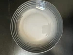 Creuset Pasta Bowl The Color Mist Grey- One Available- 8.5 Inch. Fixed Price $15.00.