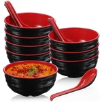 8 Pcs 32OZ Large Melamine Japanese Ramen Noodle Soup Bowl With Spoon Pho Udon. Fixed Price $55.14.