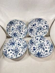 Artena Blue & White Floral Porcelain 8 Pasta Soup Bowls Set 4 Euc. Fixed Price $28.00.