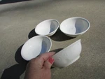 Set Of 4 Pfaltzgraff Filigree White 6" Round Soup Cereal Bowls Made In Usa. Fixed Price $19.99.