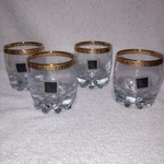 Circleware Versailles Whiskey Low Ball Glasses New Sticker Gold Rim Set Of 4. Fixed Price $38.98.