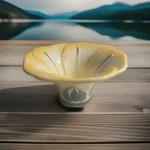 Haeger Cala Lily Decorative Bowl 6.5 Handcrafted Earthenware 2001. Fixed Price $24.00.