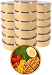 Disposable Kraft Salad & Soup Paper Bowls W/ Lids Food Containers Meal Prep. Fixed Price $18.49.