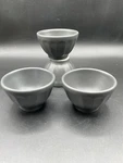 Anthropologie Mini Matte Latte Bowls Earthenware 3.5 Oz. Set Of 4 New Carbon. Fixed Price $29.99.