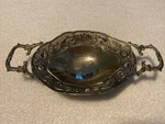 Vintage Studio Silversmith Serving Bowl Plated Candy Dish Handles & Legs. Fixed Price $12.99.