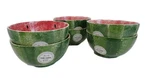 Matias Belo Watermelon Bowl Set 6, Painted, 6" X 3", Handcrafted, Portugal. Fixed Price $53.99.