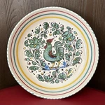 Nova Deruta Italy Orvieto Green Rooster Large 11 X 2.5 Serving Bowl Pasta Etc. Fixed Price $99.00.