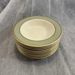 Taylor Smith & Classic Heritage Celadon Green 9 Dessert Berry Bowls (30). Fixed Price $31.50.