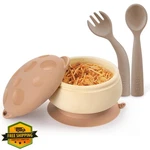 Haakaa Mushroom Bowl Cutlery Set Toast Baby Self Feeding. Fixed Price $42.99.