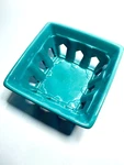 American Atelier Ceramic Berry Basket Fruit Bowl Container & Veg. Teal. Fixed Price $26.50.