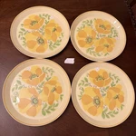 Set Of Mikasa Colormates Hilo C4302 Dinner Plates Stoneware Yellow Floral #2. Fixed Price $74.95.