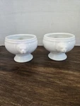 Lions Head French Onion Soup Bowls White PORCELAIN-2 Set, Oven Safe-sur Table. Fixed Price $25.00.
