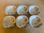 (6) Mikasa Tempo Eighty Floral Eclipse Coupe Soup Bowls Made In Japan CE726. Fixed Price $22.99.