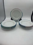 Mikasa Fine China L5543 Jet Setrim Soup 8 1/2" Of 9 Bowls. Fixed Price $37.41.