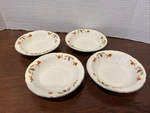 4 Vintage Hall Superior Quality Autumn Leaf Dessert Fruit Bowls 5.5 Diameter. Fixed Price $14.99.