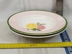 Crazed Bob Mackie Rimmed Soup Cereal Bowls 2000 Floral Pattern. Fixed Price $18.59.