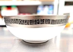 Michael Wainright Round White/platinum Glaze 10" X 4" Art Pottery Bowl 2002. Fixed Price $59.00.
