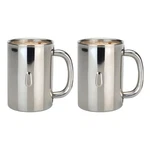 Berghoff 2PC 18/10 Stainless Steel Coffee Mug, 12OZ.. Fixed Price $122.00.