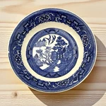 Set Of 2 Homer Laughlin Blue White Scenic Transferware Bowls 5 Made Usa H48 N8. Fixed Price $28.95.