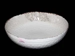 Aphorism Cream Crackle Embossed Scroll Melamine 11-3/4" Serving Bowl Nwt 6 Ava. Fixed Price $34.99.