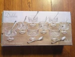 Godinger Dublin Collection 16 Pc Shannon Crystal Taster Trifle Bowl *4 Spoons*. Fixed Price $23.80.