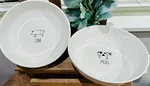 New Rae Dunn Farm Line Moo Oink Ceramic Pasta Salad Bowl Set Cow Pig. Fixed Price $74.99.