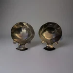 Wilton Armetale Crab Bowls Set Of 2 Vintage Aluminum Seafood Serving Dishes. Fixed Price $65.00.
