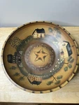 Cwi Gifts Golden Countryside Primitive Wood Bowl. Fixed Price $25.56.