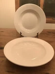 Churchill Alchemy Large Pasta/salad Serving Bowls White 12" Diameter Euc. Fixed Price $44.00.