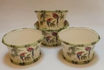 Betty Whiteaker "bahamas" Pattern Certified International 4 Ice Cream Bowls. Fixed Price $81.99.