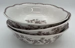 Three 3 Pioneer Woman Agatha Brown Scalloped Edge 7" Stoneware Bowls Open Box. Fixed Price $21.99.