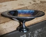 Vintage Silver Plate Pedestal Bowl Candy Dish 7.25" Round, 4.75" Tall. Fixed Price $20.00.