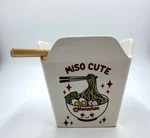 Maruchan Miso Cute Take Out Bowl W/chopsticks Ramen Ceramic. Fixed Price $28.74.