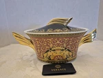 Rosenthal Versace Medusa Red Ikarus Rim Soup Bowl.new In Box. Fixed Price $750.00.