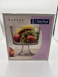 Anchor Hocking Monaco Footed Trifle Bowl With Stand Crystal New Open Box. Fixed Price $28.99.