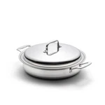 360 Cookware 3.5 Quart Saut Pan With Short Handles Lid. Fixed Price $285.00.